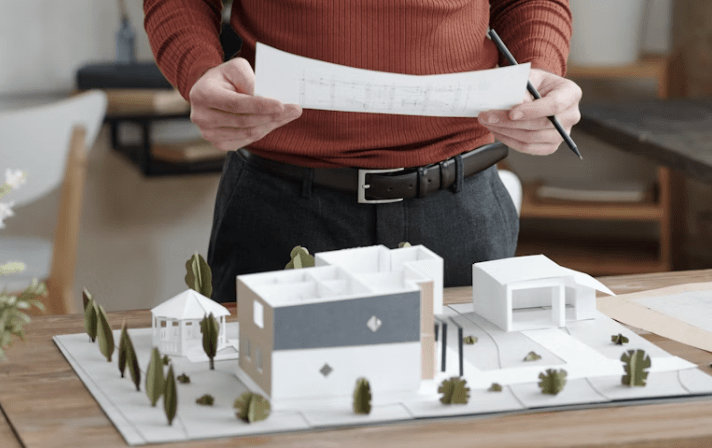 Architecte d'intérieur plans maquette